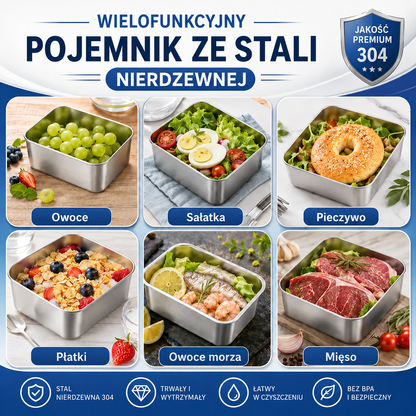 🎁 Weź 12, zapłać za 6 | Zestaw pojemników ze stali nierdzewnej 316 – duża pojemność