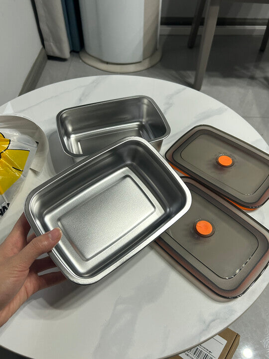 Pojemnik na żywność ze stali nierdzewnej niemieckiej 316 (X5CrNiMo17-12-2) z pokrywką próżniową – 1500ml