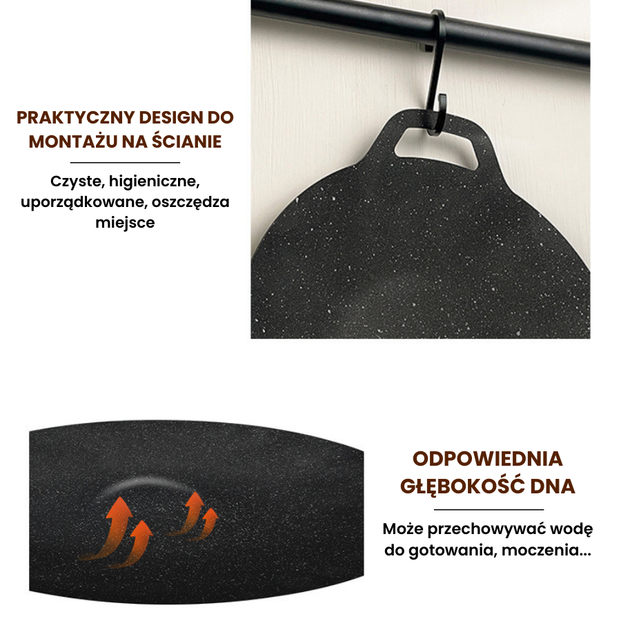 🔥Patelnia wielofunkcyjna z 6-warstwową powłoką nieprzywierającą, nadaje się do płyt indukcyjnych (IH)