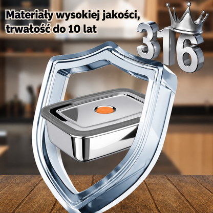 Pojemnik do przechowywania próżniowego ze stali nierdzewnej 316 o właściwościach antybakteryjnych