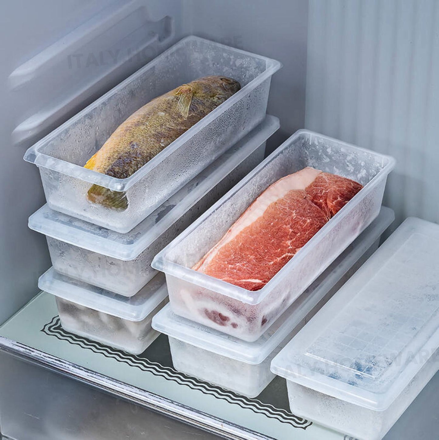 Organizer Do Lodówki Z Wyjmowaną Tacką Odpływową & Szczelnie Zamykanymi Pokrywkami, Pojemniki Do Lodówki Utrzymują Owoce I Warzywa Świeższe, Pojemność (1500 ML)