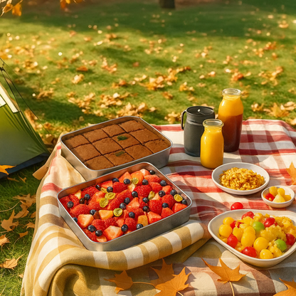 Taca ze stali nierdzewnej 304 z hermetyczną pokrywką (2,1 L – 25,7 × 19,7 × 5,7 cm) | RABAT 70%!