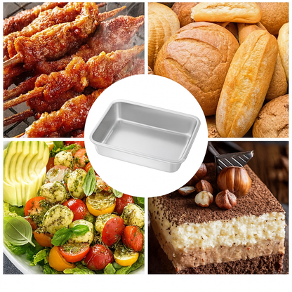 Taca ze stali nierdzewnej 304 z hermetyczną pokrywką (2,1 L – 25,7 × 19,7 × 5,7 cm) | RABAT 70%!