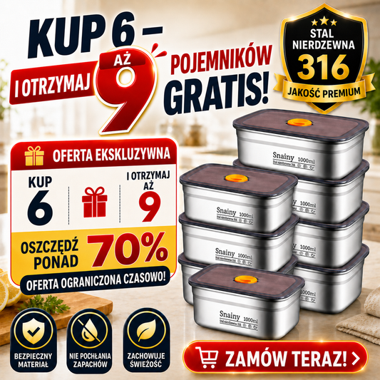 ⚜️Pojemnik próżniowy ze stali 316, 1000ML — niemiecka jakość | Świeża żywność 5× dłużej