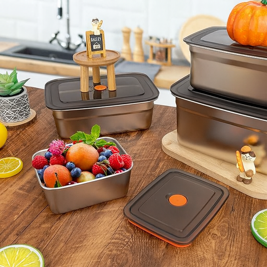 Antybakteryjny Pojemnik Na Żywność Ze Stali Nierdzewnej Inox 316 – 1500 Ml | Rabat 70%