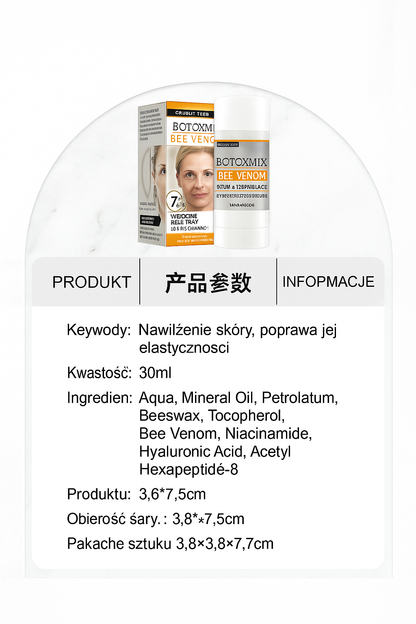 Wyprodukowano w USA - Sztyft Ujędrniający Z Botoksem I Jadem Pszczelim