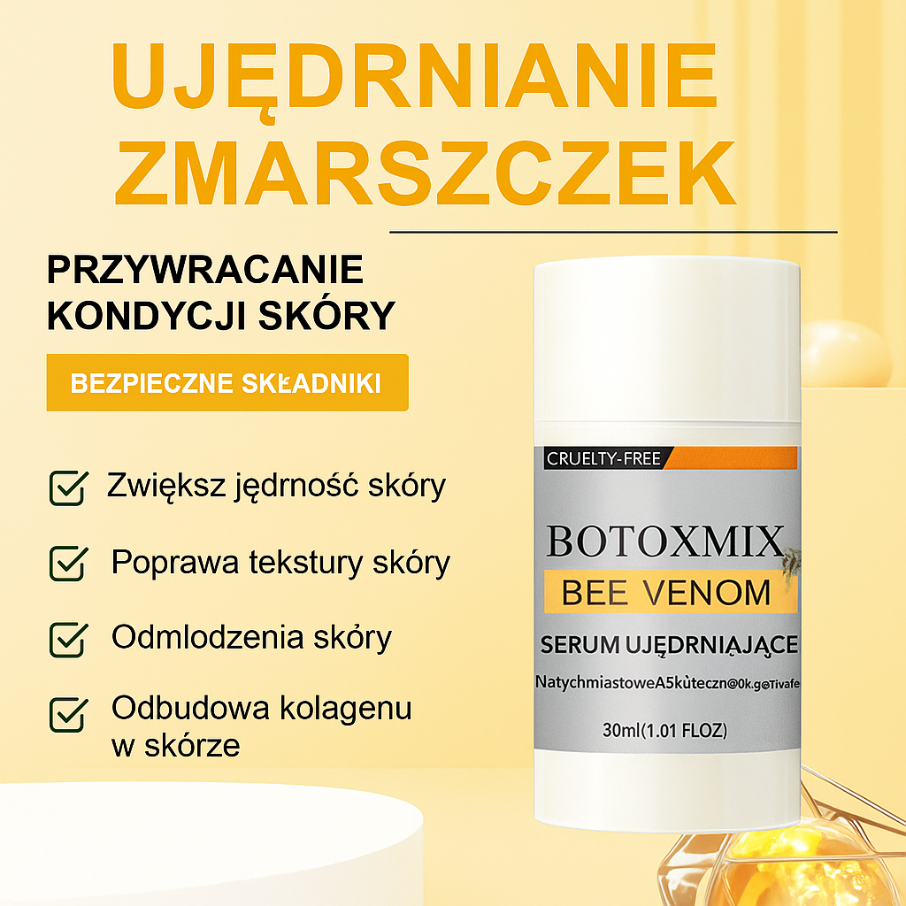 Wyprodukowano w USA - Sztyft Ujędrniający Z Botoksem I Jadem Pszczelim