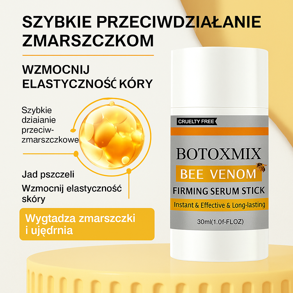 Wyprodukowano w USA - Sztyft Ujędrniający Z Botoksem I Jadem Pszczelim