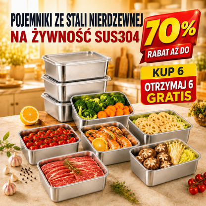70% ZNIŻKI | Pojemnik Na Żywność Ze Stali Nierdzewnej W Japońskim Stylu (13 × 10 × 5 cm)