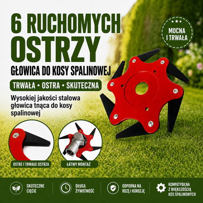 6 ACÉLPENGÉS FŰKASZAFEJ – RENDKÍVÜL ÉLES ÉS HOSSZÚ ÉLETTARTAMÚ