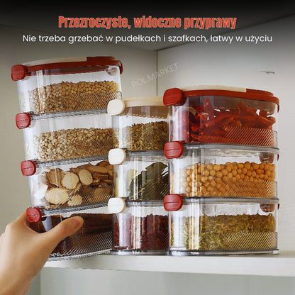 Przezroczysty, 4-poziomowy Pojemnik Na żywność, Można Układać W Stos, Z Hermetyczną Pokrywką