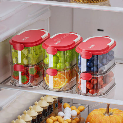 Przezroczysty, 4-poziomowy Pojemnik Na żywność, Można Układać W Stos, Z Hermetyczną Pokrywką