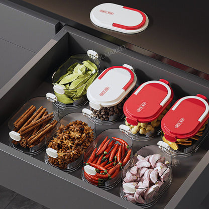 Przezroczysty, 4-poziomowy Pojemnik Na żywność, Można Układać W Stos, Z Hermetyczną Pokrywką