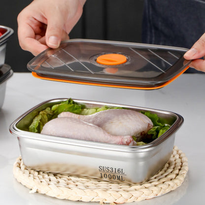 [🎁 Zestaw 6+3 Gratis] Pojemnik do przechowywania próżniowego ze stali nierdzewnej 316 o właściwościach antybakteryjnych