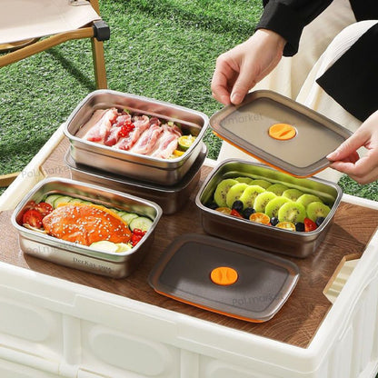 Pojemnik Próżniowy Antybakteryjny Zrobiony Ze Stali Nierdzewnej SUS 316 (19*13,5*5,5 cm)