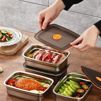 Pojemnik Próżniowy Antybakteryjny Zrobiony Ze Stali Nierdzewnej SUS 316 (19*13,5*5,5 cm)