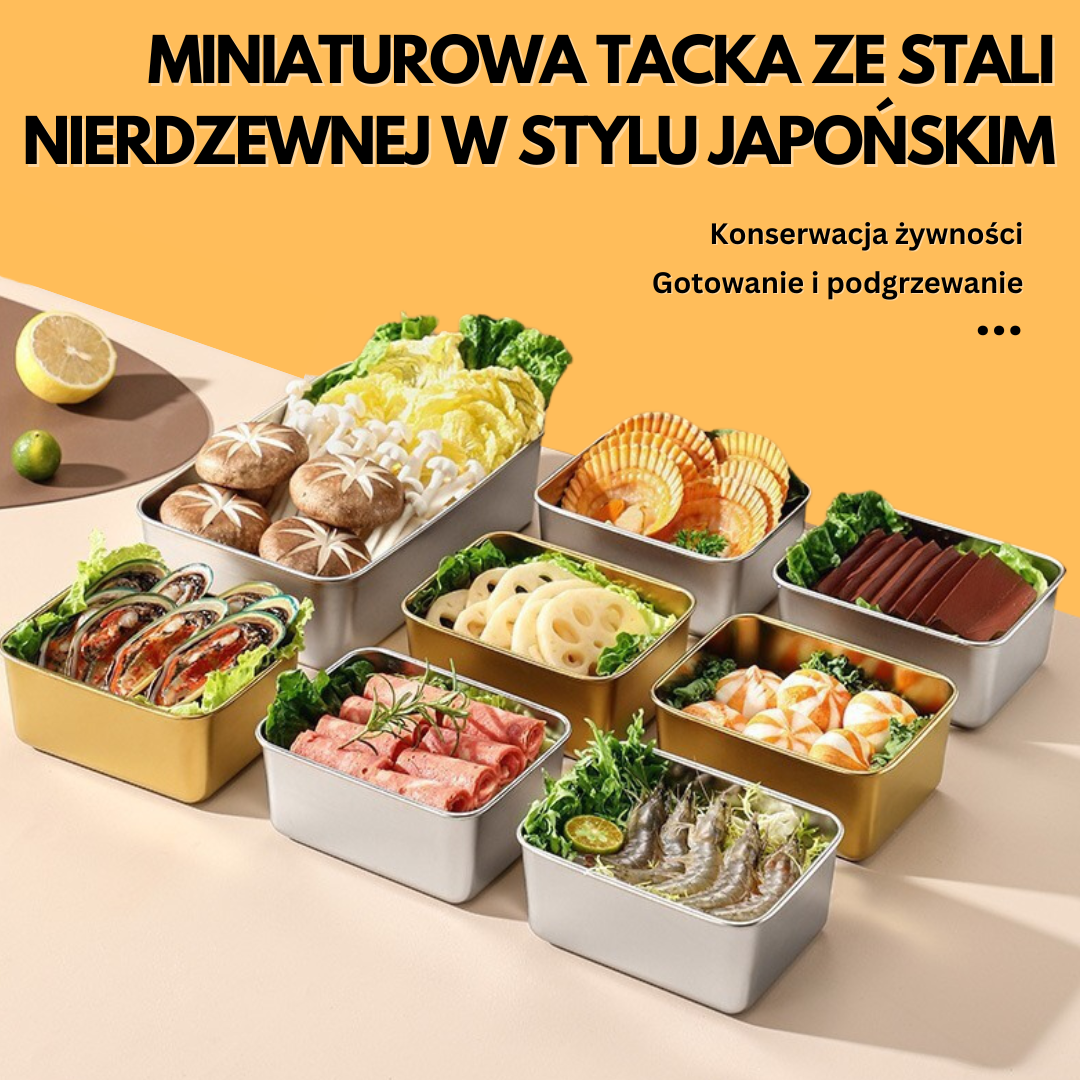 Mini Taca Ze Stali Nierdzewnej W Stylu Japońskim (13x10x5cm)