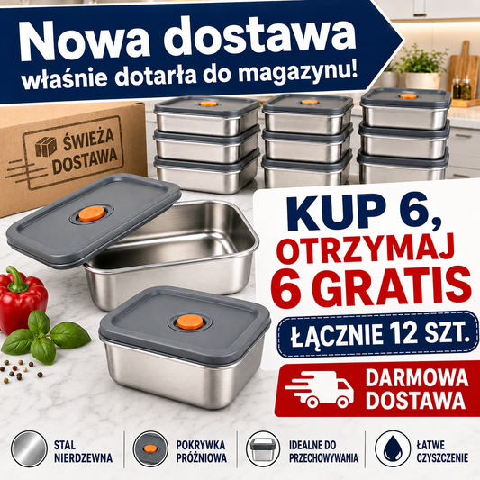✨ Taca ze stali nierdzewnej 316 – Bezpieczne i praktyczne rozwiązanie do przechowywania żywności (19x14x6 cm)