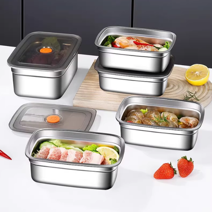 70% ZNIŻKI | 🍱 Pojemnik na żywność ze stali nierdzewnej 316 z pokrywką próżniową (19*13.5*5.5cm)