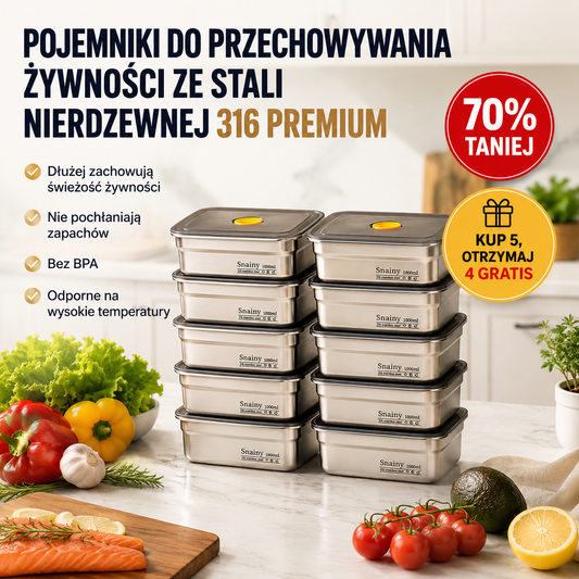 70% ZNIŻKI | 🍱 Pojemnik na żywność ze stali nierdzewnej 316 z pokrywką próżniową (19*13.5*5.5cm)