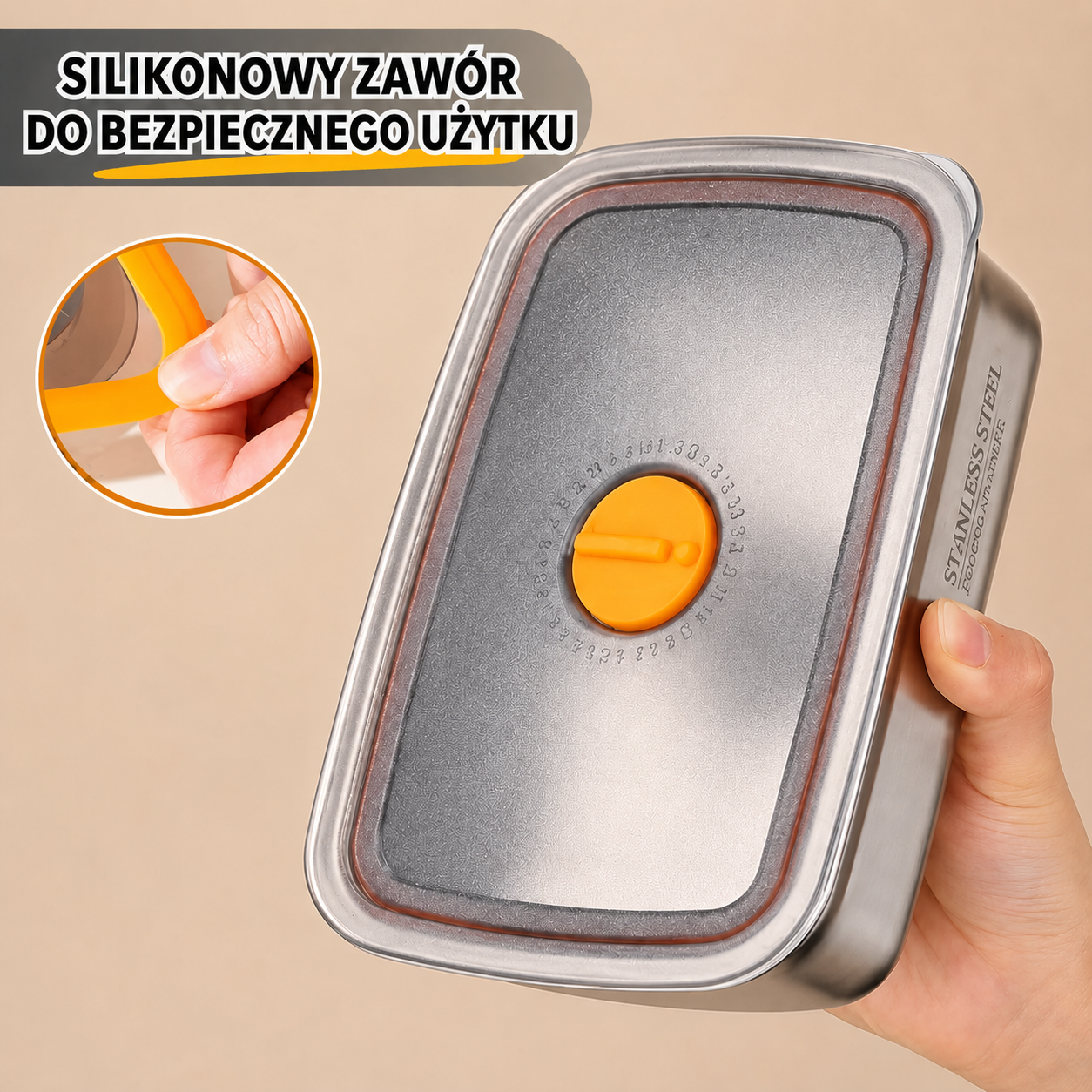Pojemnik do przechowywania próżniowego ze stali nierdzewnej 316 o właściwościach antybakteryjnych