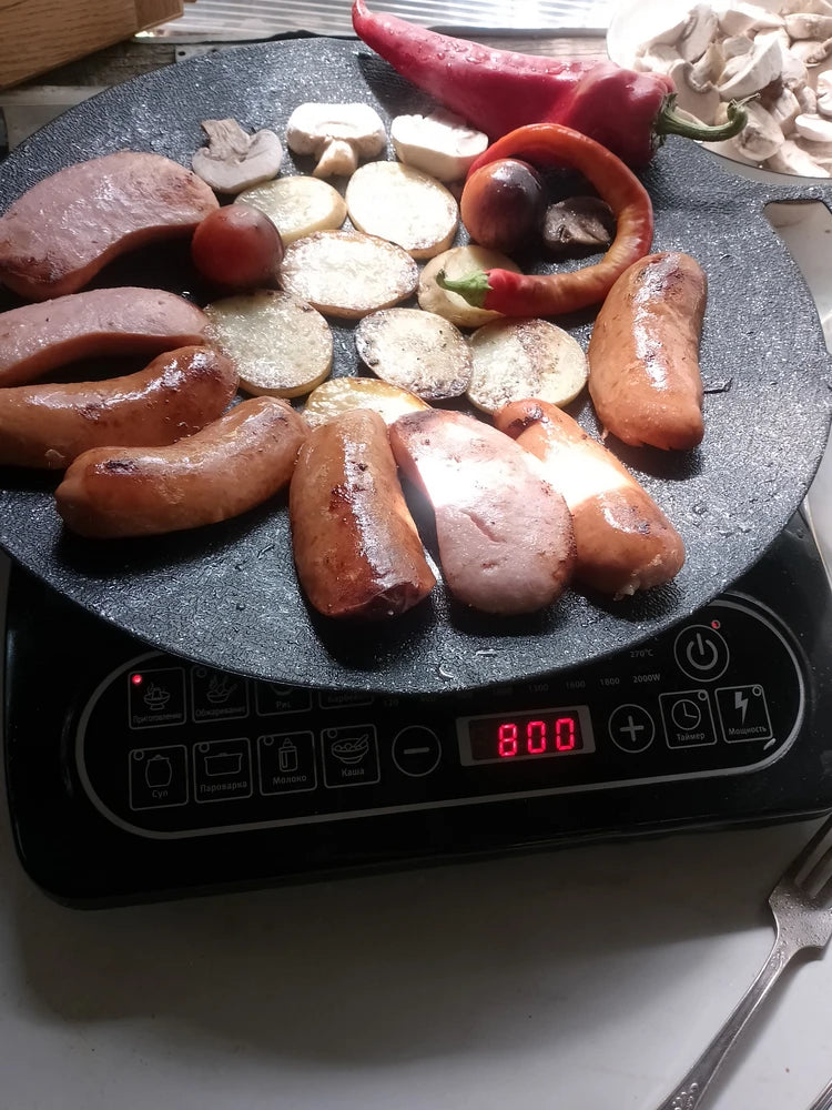 🇵🇱 Patelnia z kamienia Maifan, nieprzywierająca 6-warstwowa kompatybilna z kuchenkami indukcyjnymi IH