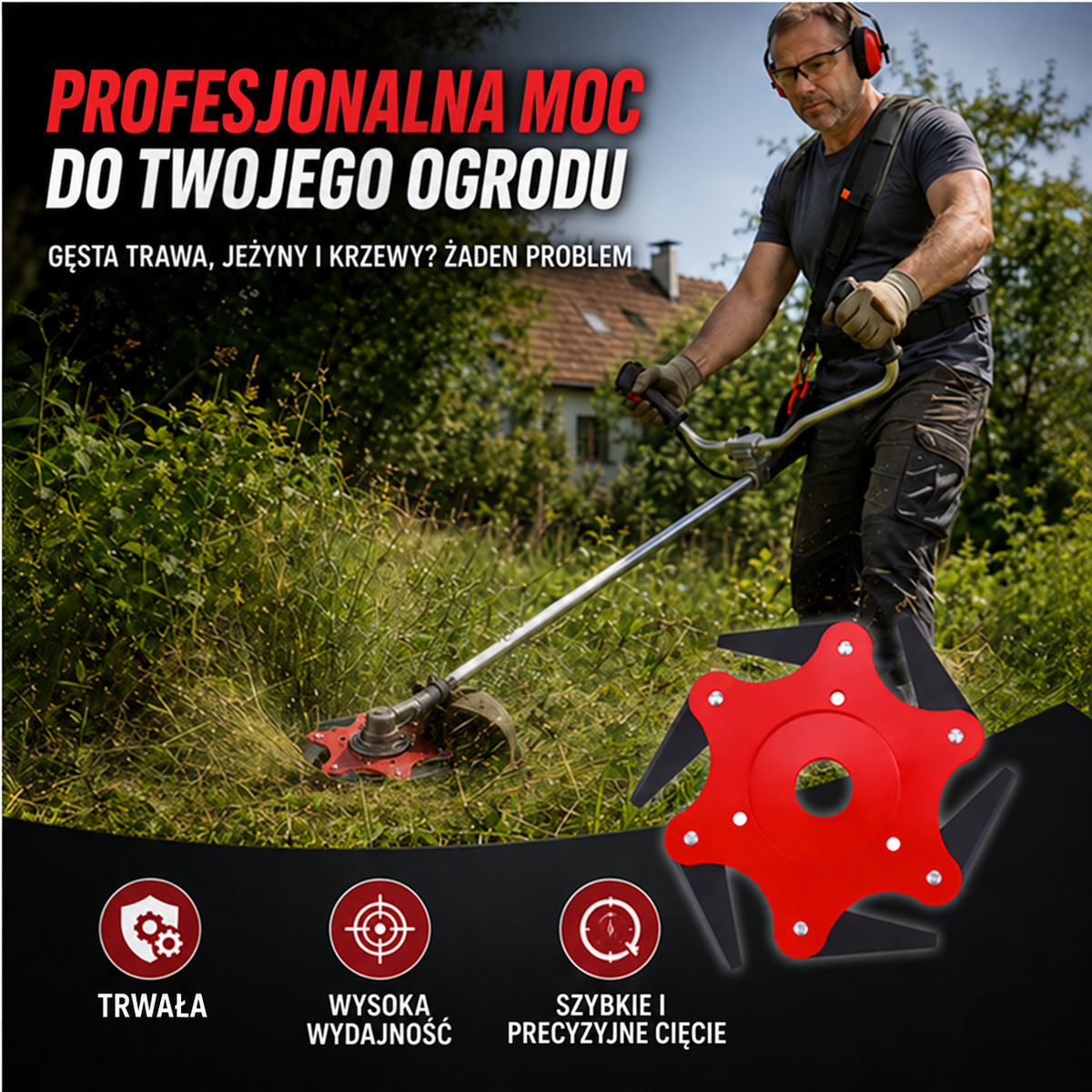 4 Akcesoria GRATIS | Zestaw Tarcza Tnąca 6-ostrzowa ze Stali Manganowej