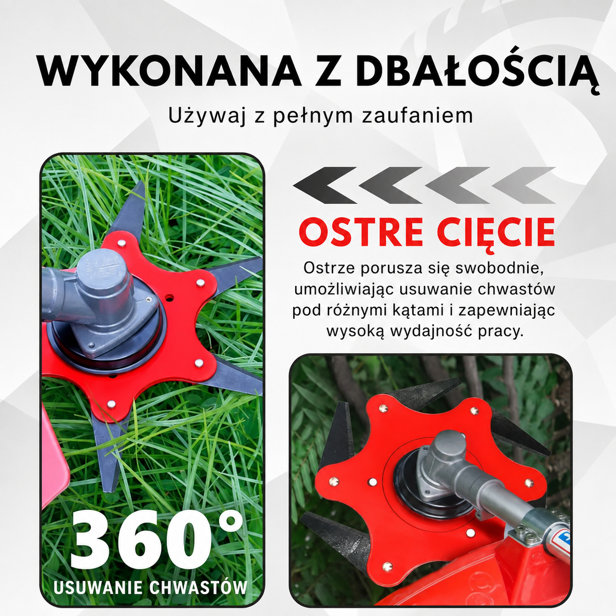 6 ACÉLPENGÉS FŰKASZAFEJ – RENDKÍVÜL ÉLES ÉS HOSSZÚ ÉLETTARTAMÚ