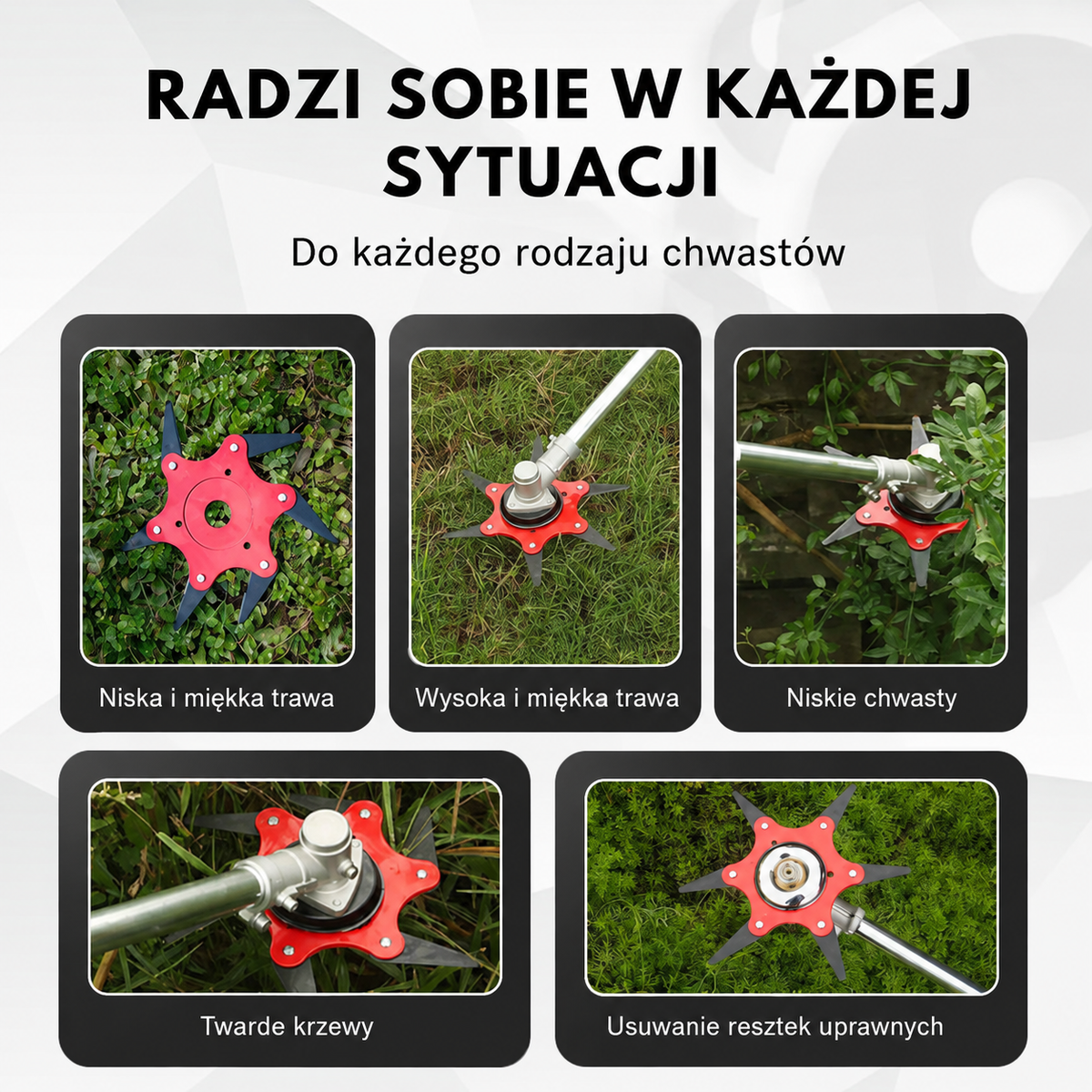 6 ACÉLPENGÉS FŰKASZAFEJ – RENDKÍVÜL ÉLES ÉS HOSSZÚ ÉLETTARTAMÚ