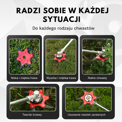 6 ACÉLPENGÉS FŰKASZAFEJ – RENDKÍVÜL ÉLES ÉS HOSSZÚ ÉLETTARTAMÚ