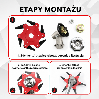 6 ACÉLPENGÉS FŰKASZAFEJ – RENDKÍVÜL ÉLES ÉS HOSSZÚ ÉLETTARTAMÚ