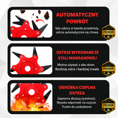 6Blade – Głowica tnąca z 6 ostrzami ze stali manganowej