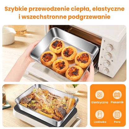 🇵🇱 Wysokiej jakości pojemnik na żywność wykonany ze stali nierdzewnej AISI 304 - 2000ml
