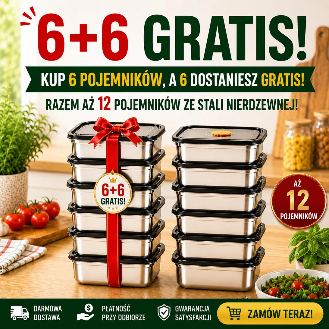 [🎁 WEŹ 12, ZAPŁAĆ TYLKO ZA 6] Próżniowy pojemnik na żywność ze stali nierdzewnej 316L
