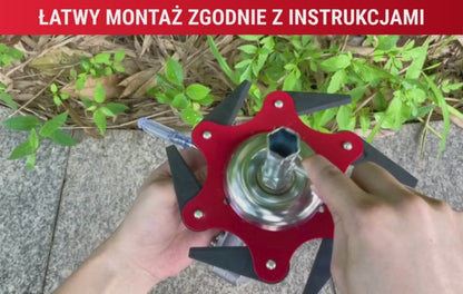 🇵🇱 Głowica tnąca z 6 superwytrzymałymi ostrzami ze stali manganowej (w zestawie z akcesoriami)