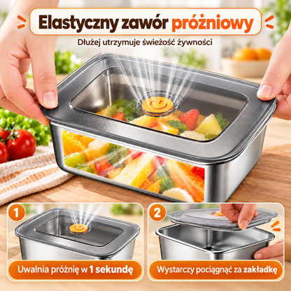 [🎁 70% ZNIŻKI] Próżniowy pojemnik na żywność ze stali nierdzewnej 316L (Duża pojemność )
