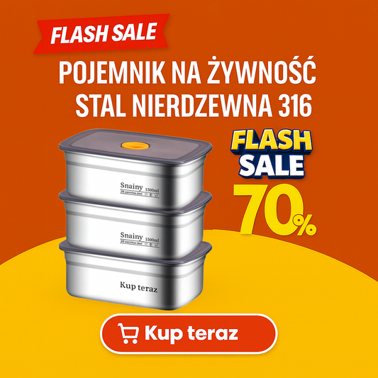 Pojemnik na żywność ze stali nierdzewnej niemieckiej 316 (X5CrNiMo17-12-2) z pokrywką próżniową – 1500ml