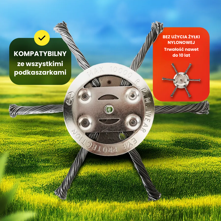 🇵🇱 Głowica Kosiarki Ze Stali Nierdzewnej Z 6 Krawędziami